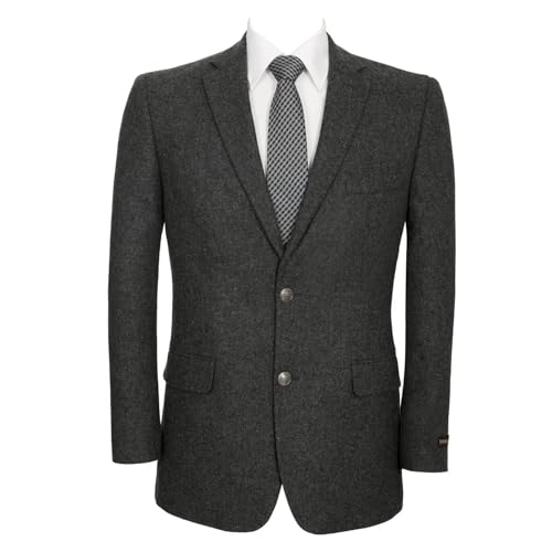 Men's Blazer Classic Fit Wool Blend Sport Coats 2 Button Single Breasted Stretch Sports Jacket for Business & Daily
