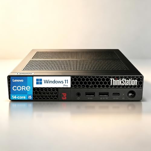 Image of Lenovo ThinkStation P3 Tiny Desktop Computer, 14-core Intel Core i5-14500