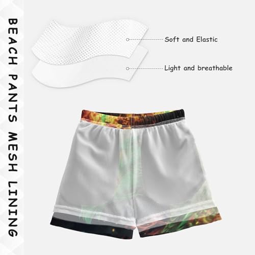 Pigsaly Boys Swim Trunks Green Fire Head of Dragon Boys Board Shorts Swimsuit Swimwear Summer Bathing Suit XS4