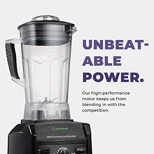 Cleanblend Commercial Blender - 64 Oz Countertop Blender 1800 Watt Base - High Performance Ice Crusher - Large Smoothie Blender, Food Processor Frozen Fruit or Hot Soups Cleanblend Commercial Blender - 64 Oz Countertop Blender 1800 Watt Base - High Performance Ice Crusher - Large Smoothie Blender, Food Processor Frozen Fruit or Hot Soups