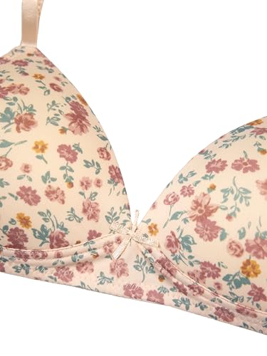 TAHARI Girls' 3-Pack Molded Wire-Free Training Bras – Adjustable Straps, Soft & Comfortable, Ideal for Teens & Beginners3