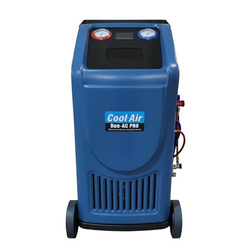 Cool Air Duo-AC Machine PRO – Professional Automotive A/C Recovery & Recharge Station | Full-Automatic Dual Refrigerant Service Machine for R134a & HFO-1234yf with 7-Inch Touch Screen (Duo-AC PRO)