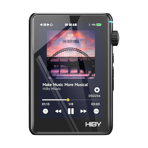 HiBy R3 II Hi Res Audio Player Dual DAC MQA Qobuz Tidal Player with Bluetooth 5.1/3.5mmSE+4.4mmBAL/2TB Extended Memory(2025 Version)