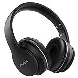 JOMILIN B9 Wireless Headphones Over-Ear, 60 Hours Playtime Lightweight Folding Hi-fi Stereo Bass Bluetooth Headset with Mic, Volume Control Headphones for iPad/Travel/Tablet/PC (Black)