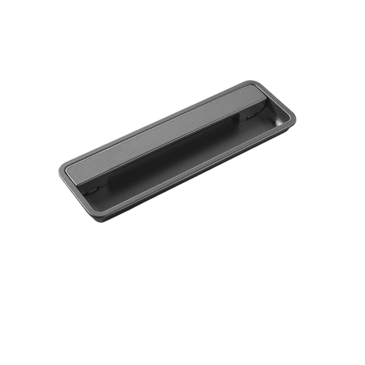 ATEUXOL Recessed Door Handles Drawer Cabinet Door Shoe Concealed Handle Closet Slotted Embedded Invisible Pull(Middle-Gray)