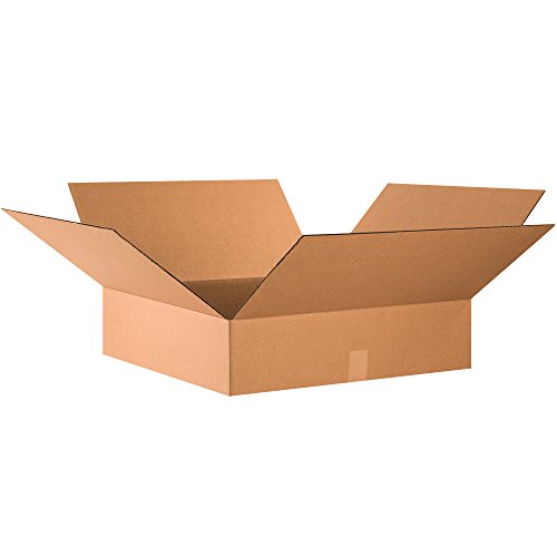 Image of TAPE LOGIC 24x24x6 Flat Corrugated Boxes, Flat, 24L x 24W x 6H, Pack of 10 | Shipping, Packaging, Moving, Storage Box for Home or Business, Strong Wholesale Bulk Boxes