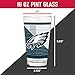 Rico Industries NFL Football Philadelphia Eagles 16 oz Pint Glasses with Digitally Printed Logo, Practical Set of 2 Classic Drinking Glasses, Dishwasher Safe