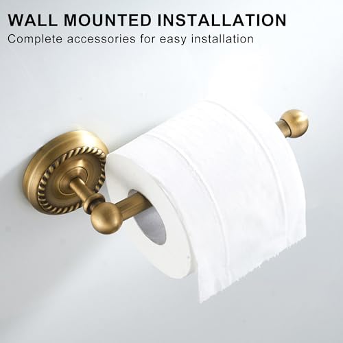 Image of Antique Bronze Toilet Paper Holder for Bathroom Toilet Paper Roll Holder Wall Mounted