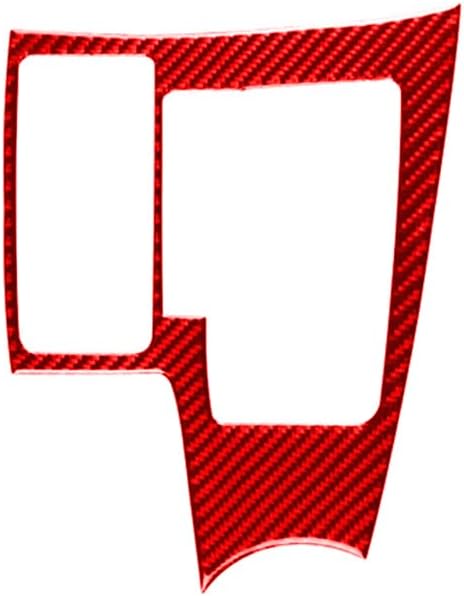 Real Carbon Fiber Interior Sticker Compatible with Lexus NX 200 200T 300H 2014 2015 2016 2017 2018 2019 Car Gear Shift Panel Decal Floor Console Decor Accessories Trim Cover Style A Red