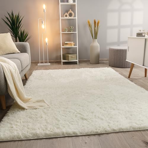 Paco Home Hochflor Teppich Wohnzimmer rutschfest Fellteppich Shaggy...