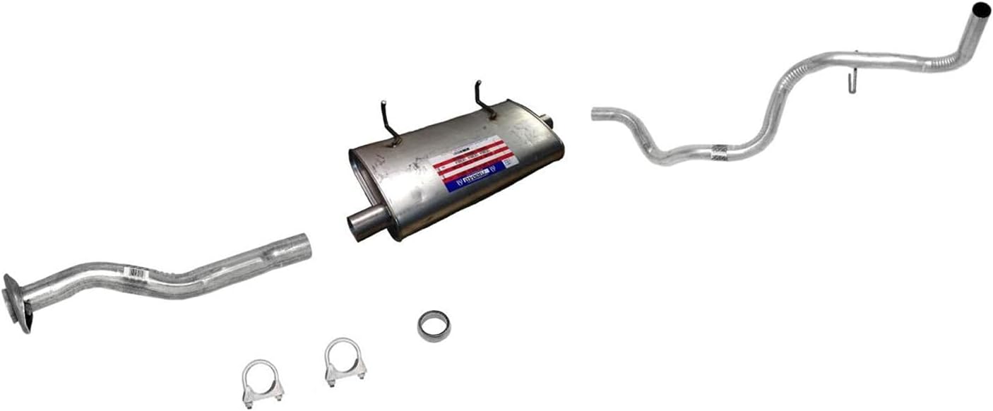 Muffler Tail Pipe Exhaust System Replacement Parts for Ford Ranger 118" Inch WB 2.5L 3.0L 4.0L 1998 1999 2000 Models with 118" Inch Wheelbase
