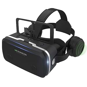 AQCTIM VR Headset VR Glasses 3D Virtual Reality Headset for iOS/Android 4.7-7.2″ Smartphones 3D VR Games Glasses (Headphones)