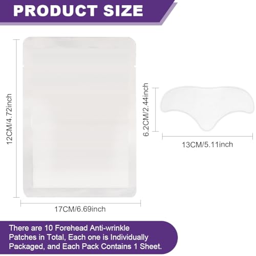 LOPHE 10 PCS Forehead Wrinkle Patches,Reusable line remover patches Smoothing Facial Anti-wrinkle Patches - Image 2