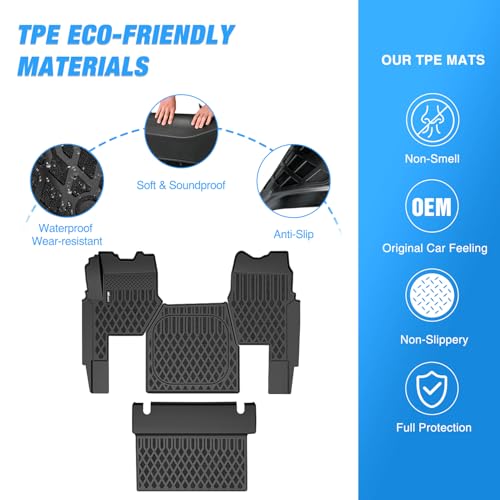 Image of Nilight Floor Mats for Mack Anthem 2018 2019 2020 2021 2022 2023 2024 2025 | All Weather Custom Fit Heavy Duty Floor Liners