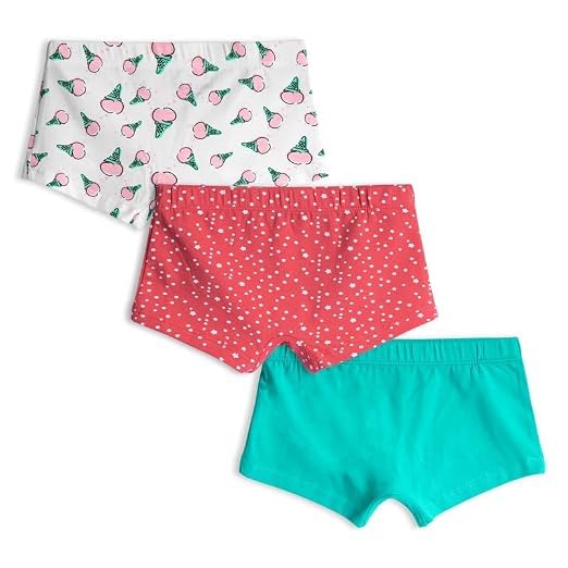 Image of Real Basics Girls Cotton Boxer Boyshorts Panties Underwear for Kids (Multicolor) Pack of 3