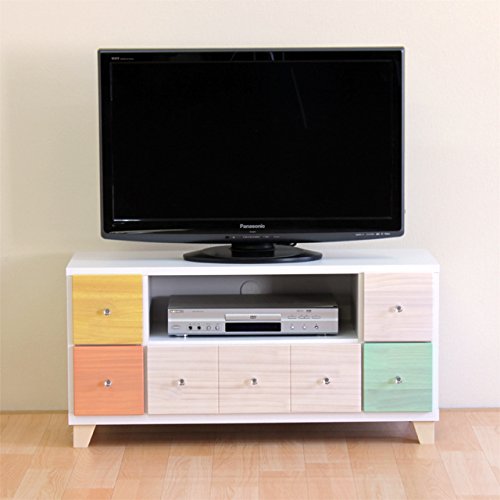 カントリー調木製テレビ台 Amazon.co.jp: 日本製 カントリー風 幅95cm ロータイプテレビボード