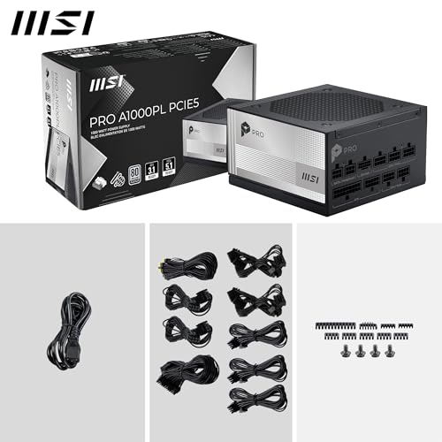 Fuente de alimentación MSI PRO A1000PL PCIE5 1000W Modular miniatura 7
