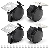 4 Pack 69828 69827 Locking Caster Compatible with Weber Spirit 200/300 Series Gas Grills (2013 and Newer) with Up Front Controls for Weber Grill Replacement Parts - Wheel Locking Mechanism