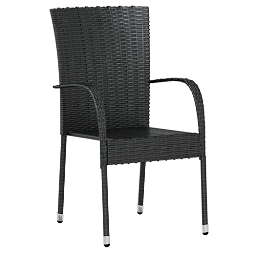 Mobilier à dîner de jardin 3 pièces SKM pour petits espaces noir