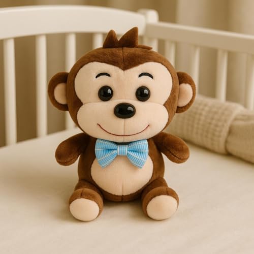 Image of SCOOBA Cute Monkey Soft Toys for Kids Babies 20cm Small (Bow Monkey Small)