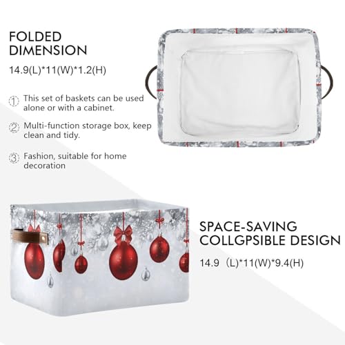 senya-Christmas-Basket-New-Year-Fir-Branches-Red-Christmas-Balls-Foldable-Fabric-Collapsible-Storage-Bins-Organizer-Bag-for-Storage-Clothes senya Christmas Basket New Year Fir Branches Red Christmas Balls Foldable Fabric Collapsible Storage Bins Organizer Bag for Storage Clothes