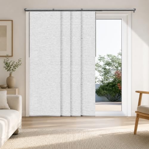 CHICOLOGY Panel Track Blinds, Weave White...