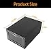 12 Pack Shoe Storage Boxes Drawer Type Front Opening Sneaker Shoe Holder Containers Clear Plastic Stackable Shoe Organizer Bins (Black)