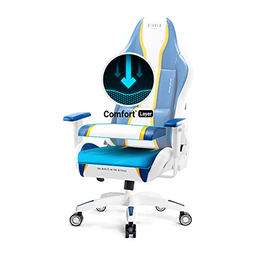 Diablo-X-One-20-Silla-Gaming-Gamer-Oficina-Sillon-de-Ordenador-Reposabrazos-Ajustables-CuelloCojin-Lumbar-Diseno-Ergonomico-Aqua-Blue-Normal