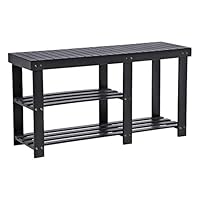 Algopix Similar Product 11 - SONGMICS Bamboo Shoe Bench Shoe Rack