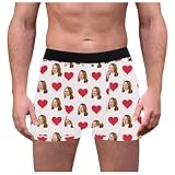 [Climbix] ボクサーパンツ メンズ カスタム 顔写真入りパンツ 彼氏や夫への面白いプレゼント 誕生日 記念品 七夕ギフト 専用ボックス カード付き オーダーメイド 七夕(JP, アルファベット, S, ホワイト)