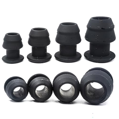 Accessoires de massage en silicone noir L avec diamètres de 3,3 à 4,5 cm
