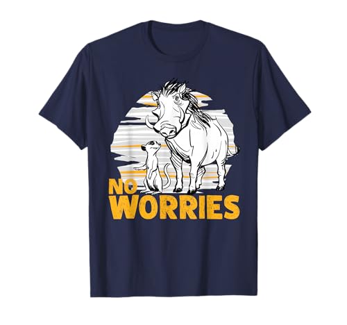 Disney The Lion King Live Action Timon Pumbaa No Worries T-Shirt