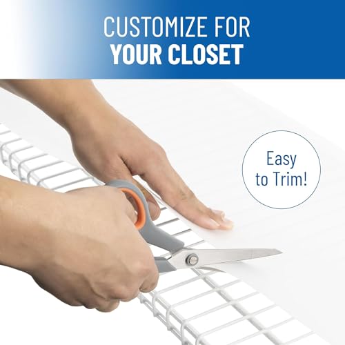 Wire Shelf Liner - 16" x 48" Flat Packed - Set of 4 - Clear - Wire Shelf Liners for Closets, Pantry and More - Plastic Closet Liner for Shelves - Easy to Trim - Wire Rack Cover - Closet Shelf Liner
