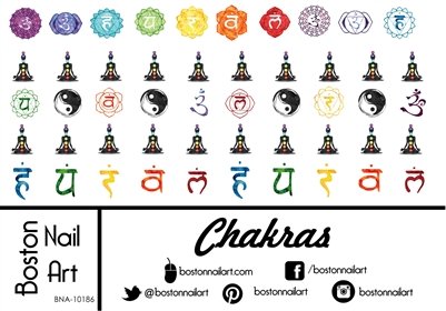 Chakras - Waterslide Nail Decals - 50pc