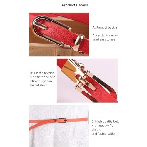 Belts for women, Waist Belt Women's Waist Belts Pu Leather Belts Alloy Pin Buckle Dress Belts Versatile Decorative Jeans Belt(Black)3