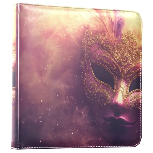 Álbum de fotos FLildon Scrapbook Album de cuero PU con páginas autoadhesivas, 3 anillas, 40 páginas, 8x10 para recuerdos miniatura 1