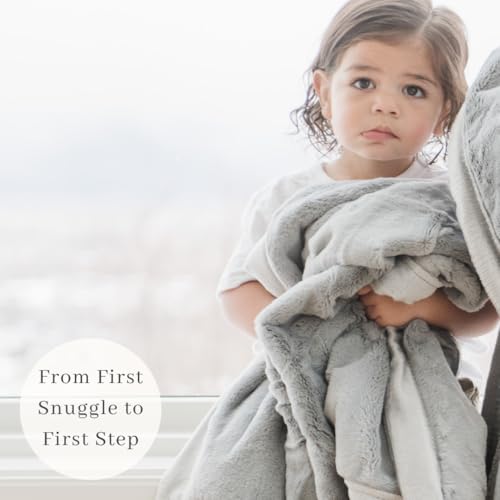 Image of Saranoni Luxury Receiving Blankets for Babies | Ultra-Soft Lush and Boutique Quality Baby Blanket | Gray - 40 inch x 30 inch