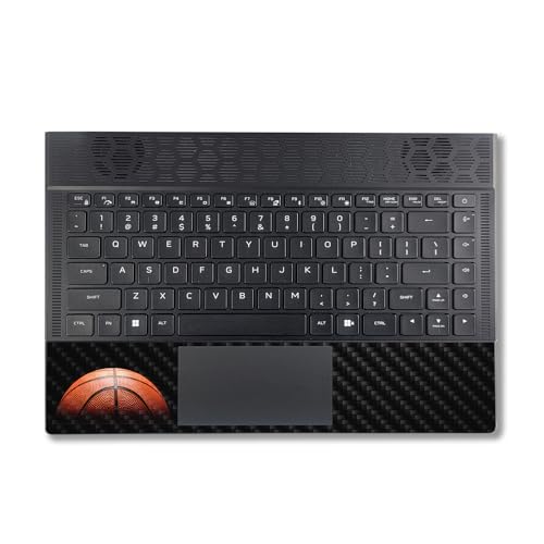 Image of MightySkins Carbon Fiber Skin Compatible with Alienware X14 R2 (2023) Full Wrap Kit - Basketball World | Protective, Durable Textured Carbon Fiber Finish | Easy to Apply | Made in The USA