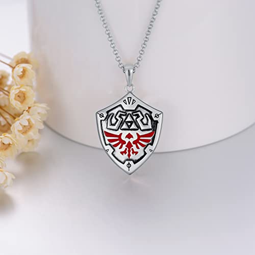 Proess Triforce Necklace Sterling Silver Anime Necklace Anime Jewelry Gifts For Men Women Boys #TOP4