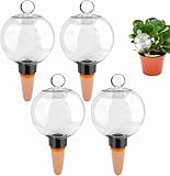 4 Stück Bewässerungskugeln, 500ml Wasserspender Pflanzen mit Deckel, Automatische Pflanzenbewässerung, Bewässerung Zimmerpflanzen Pflanzenbewässerung Indoor von Zimmer Balkon und Gartenpflanzen