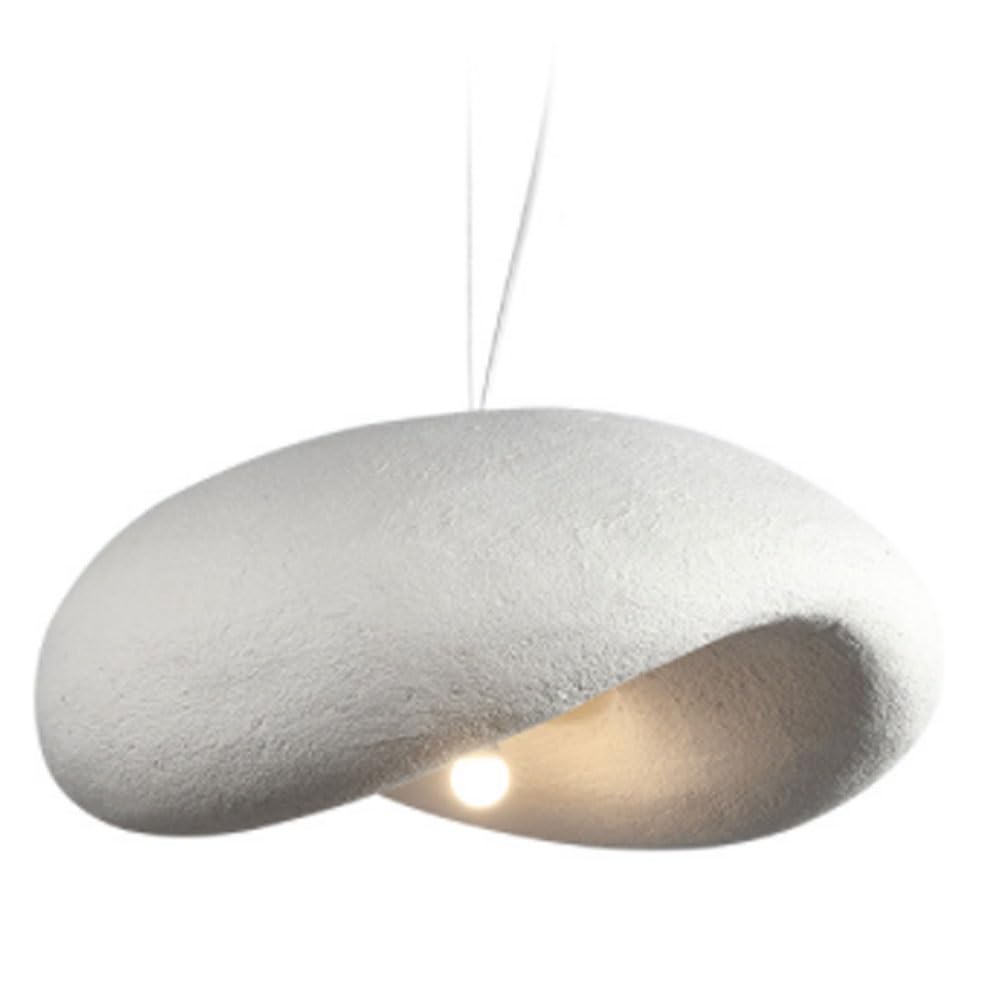 Suspension Nid D'Oiseau 15,74 Pouces Lustre Dôme Résine Lampe Wabi Sabi Éclairage Bar E27
