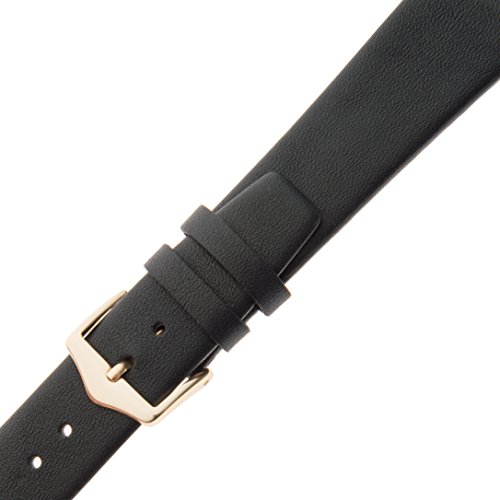 Gilden 16-20Mm Unisex Classic Calfskin Flat Black Watch Band F60-0116 (16 Millimeter End Width, Black) #TOP1