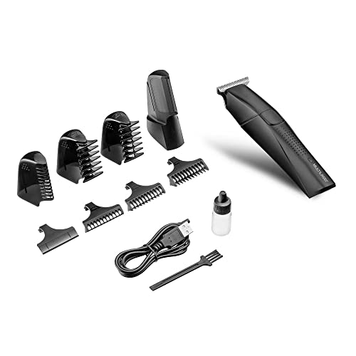 Aparador de Pelos e Barbeador Multifunção 9 em 1 com Lâmina Navalha e Bolsa para Acessórios Bivolt M