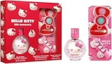 Hello Kitty Natural Kids Perfume & Makeup Gift Set – Eau de Toilette Spray 30ml, Lip Gloss & Eyeshadow Palette with Brush | Vegan & Dermatologically Tested | Safe Beauty Gift Set for Girls Aged 3+