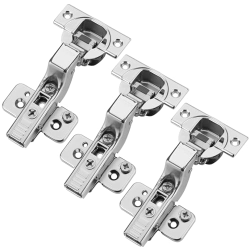 Juego de 3 bisagras BLUM con tope interior 71B3750 110° con cierre automático incl. placas de montaje con ajuste excéntrico 173H7100