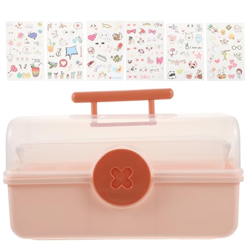 Multiusos de almacenamiento portátil para clips de niña rosa 2
