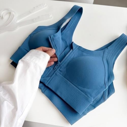 Sujetador deportivo sin aros con cremallera frontal para yoga y fitness 4
