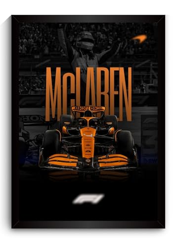 Image of Funk You Store McLaren F1 Poster | Framed McLaren F1 Car A4 Sized (31 x 23 cm) | Lando Norris Poster | McLaren Car Posters for Wall, Gift for Boys, Formula 1 Frames | Formula 1 Frame (F 013)