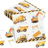 60 Stück Bagger Servietten, Kindergeburtstag Deko, Traktor Servietten