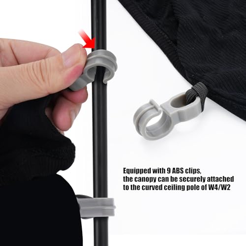 Image of Side Breathable Sunshade Canopy with Clamps,Front and Rear Fence Shields Compatible with Wonderfold Stroller Wagons W2 /W4 All Model(1 Pack)